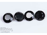 4pcs Black Spinel 3.91ct 6mm Round Cut #3