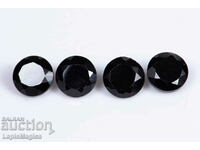 4pcs Black Spinel 4.20ct 6mm Round Cut #5