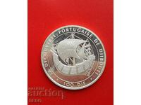 Djibouti-100 francs 1996-silver-very rare-circulation-15000 pcs.