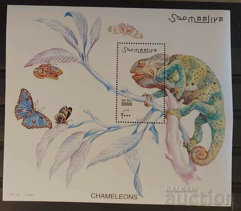 Somalia 2001 Fauna/Chameleons/Butterflies Block 12 MNH €