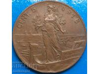 Italy 5 centesimi 1918 24mm copper