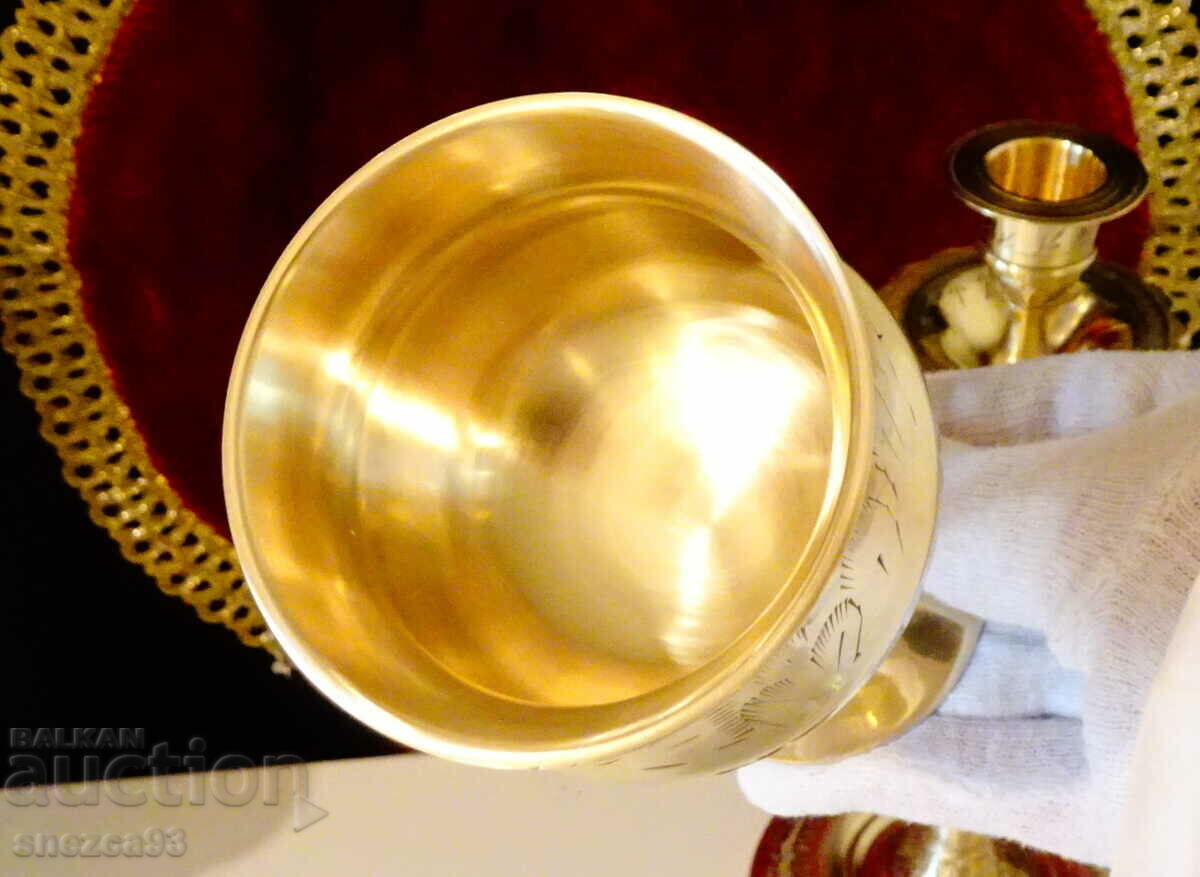 Fantastic bronze goblet, wine glass. with price 130.00 BGN | € 66.47 Fantastic bronze goblet, wine glass. with price 130.00 BGN | € 66.47