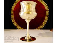 Fantastic bronze goblet, wine glass.