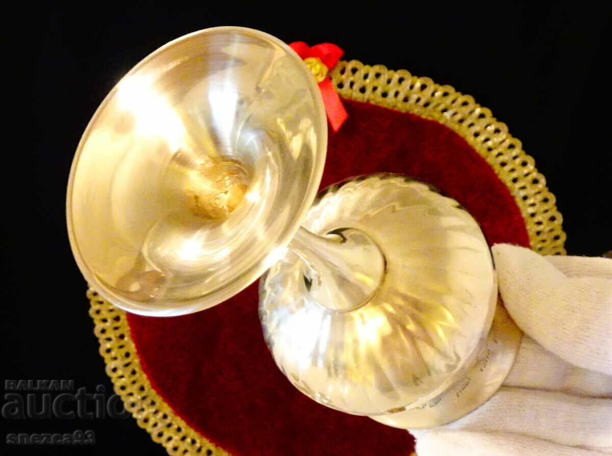 Fantastic bronze service, wine glasses. - 7 Fantastic bronze service, wine glasses. - 7