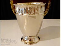 Silver-plated goblet, mug, brass, 800 ml.