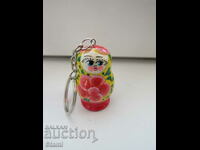 Matryoshka keychain from Russia