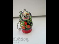 Matryoshka keychain from Russia