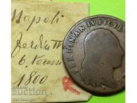 Naples 6 tornesi 1800 Italy Ferdinand IV copper