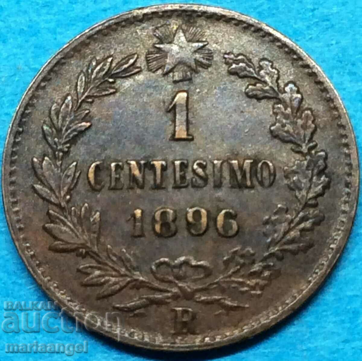 1 centesimo 1896 centesimo Italy R - Rome King Umberto I 5