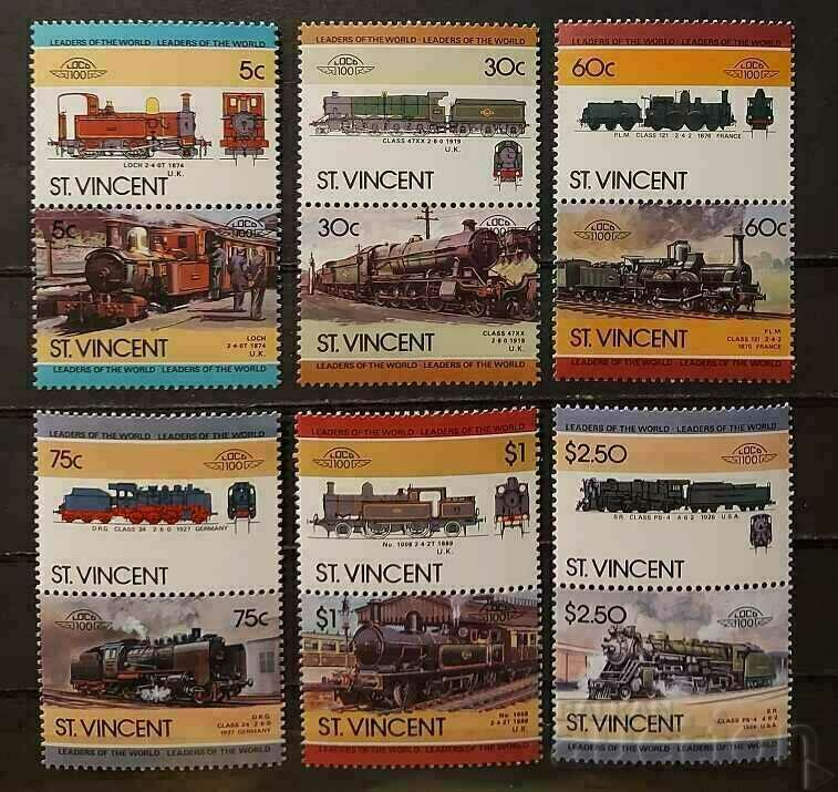 St. Vincent 1985 Locomotive seria a doua MNH