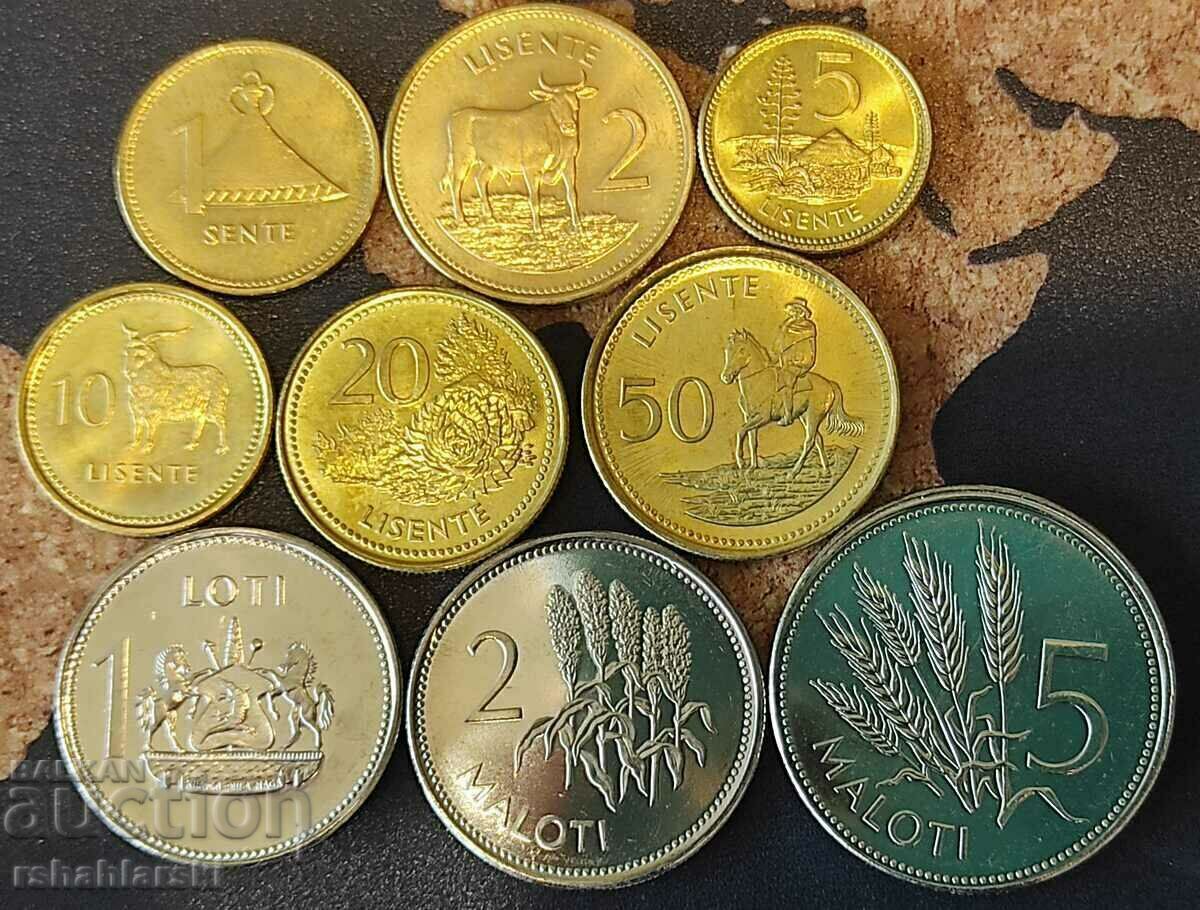 Coins Lesotho - 9 pcs. (UNC)