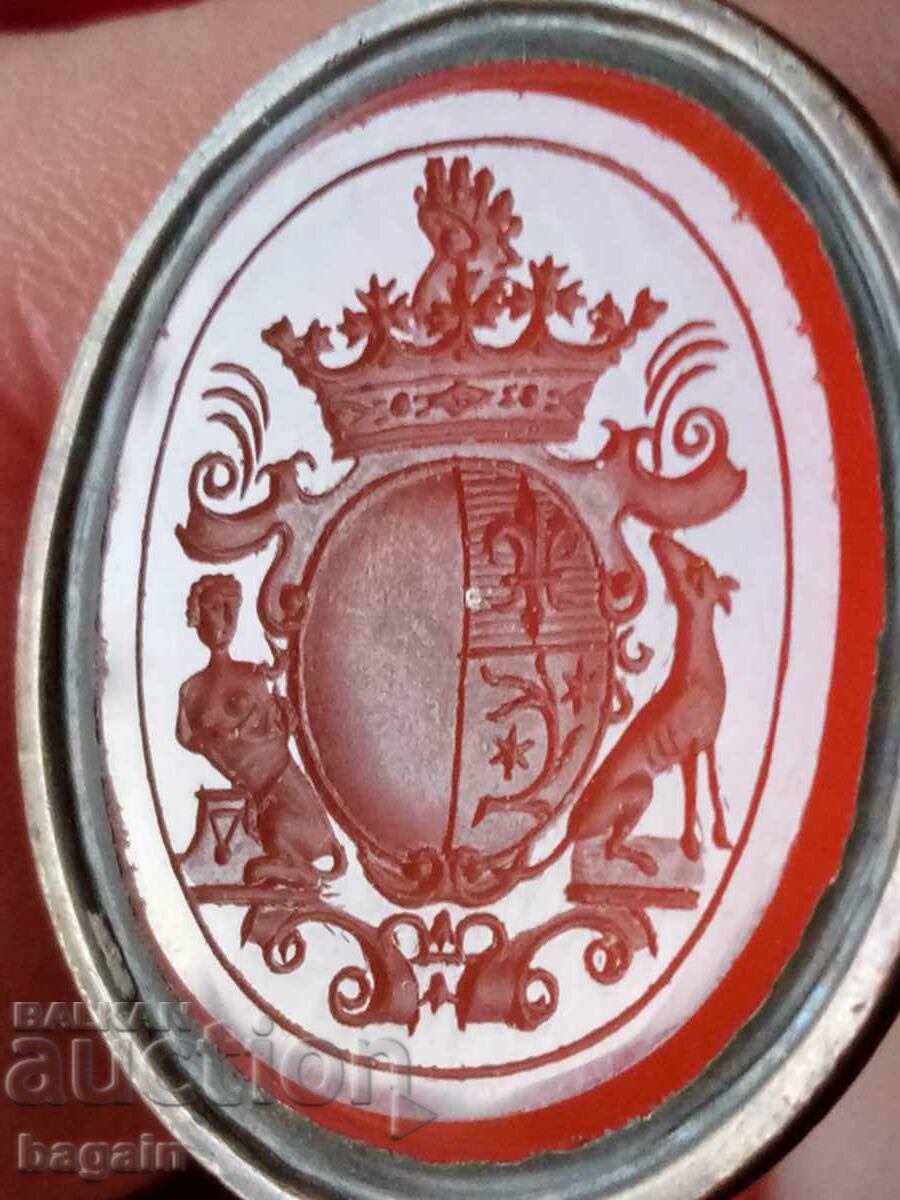 Unique Seal, Coat of Arms, Gem, Carnelian.