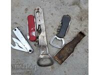 Old can openers, pocket knives