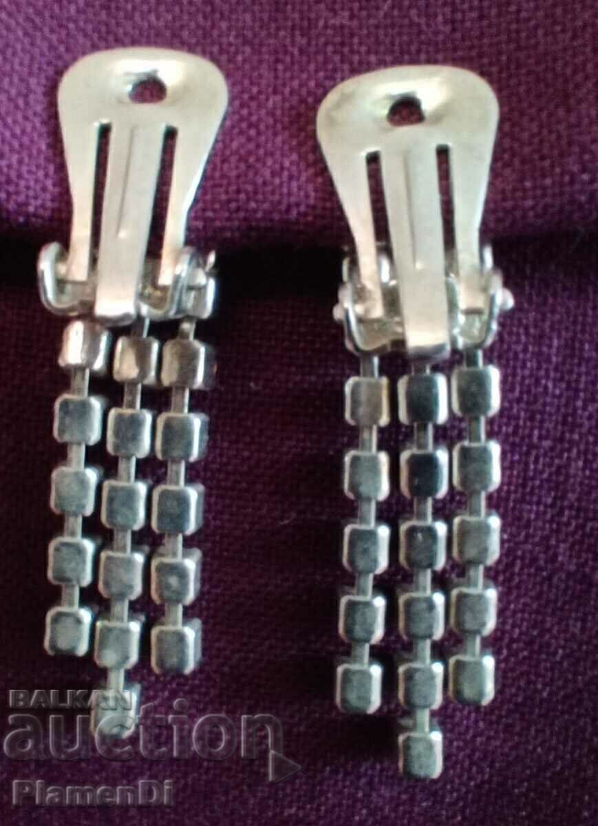 Auction Set of Earrings - Silver Plated - Clip-on Auction Set of Earrings - Silver Plated - Clip-on