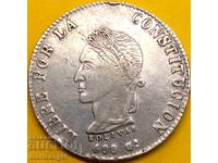 Bolivia 1863 8 sol Thaler 19,82g argint