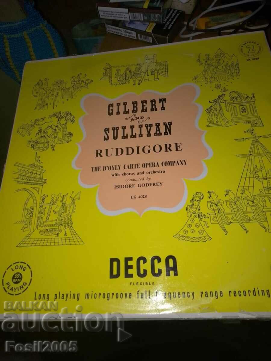 Gilbert And Sullivan (Vinyl LP)Ruddigore-D ecca-LK 4028-UK-V