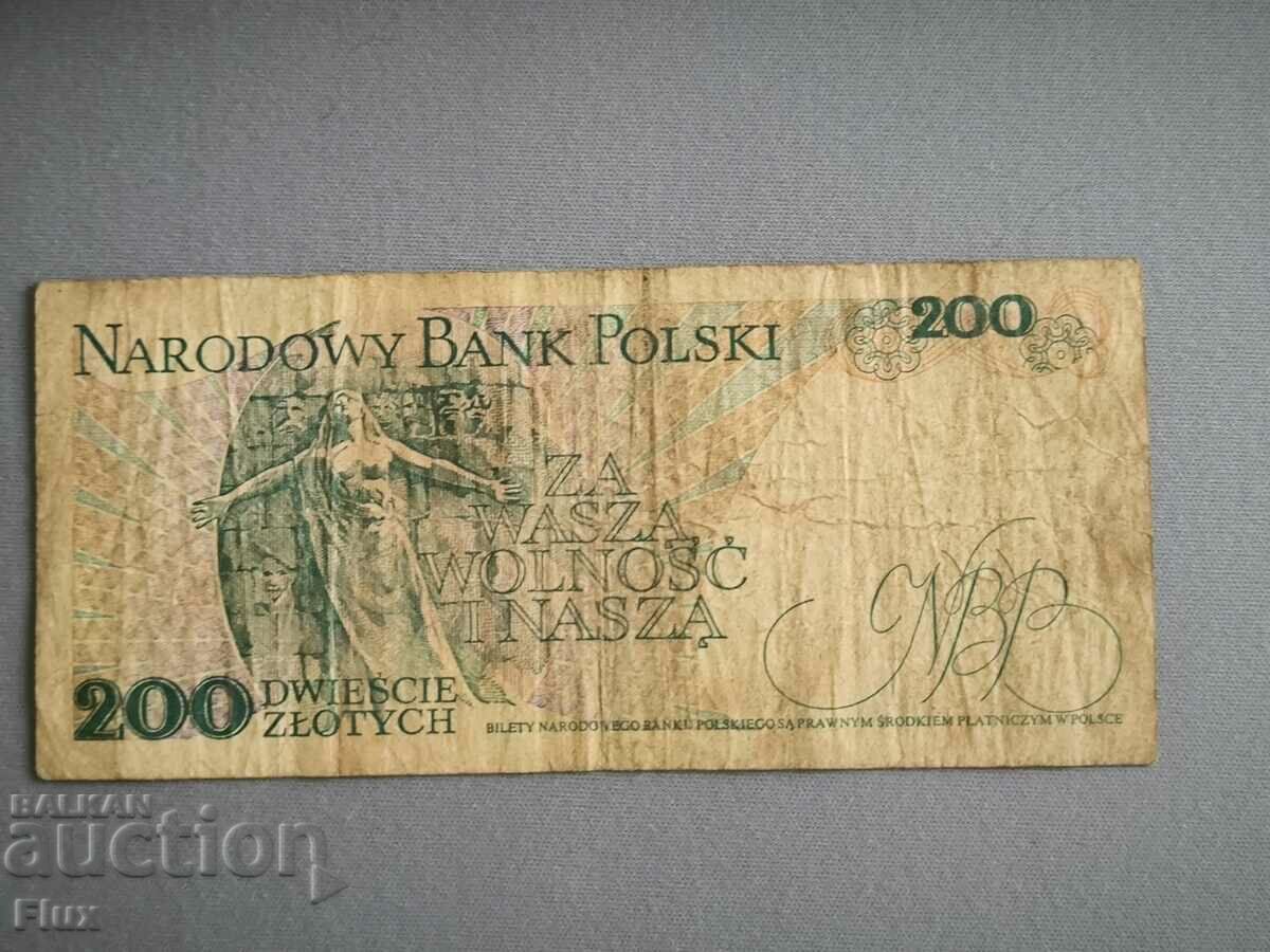 Banknote - Poland - 200 zloty | 1986 with price 3.25 BGN | € 1.66