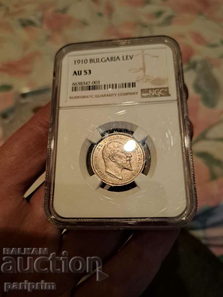 1 BGN 1910, NGC AU53, Super coin!