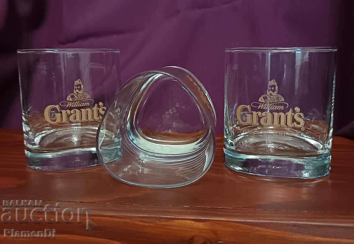 Whiskey glasses "Grant's 3 pieces. with price 9.00 BGN | € 4.60