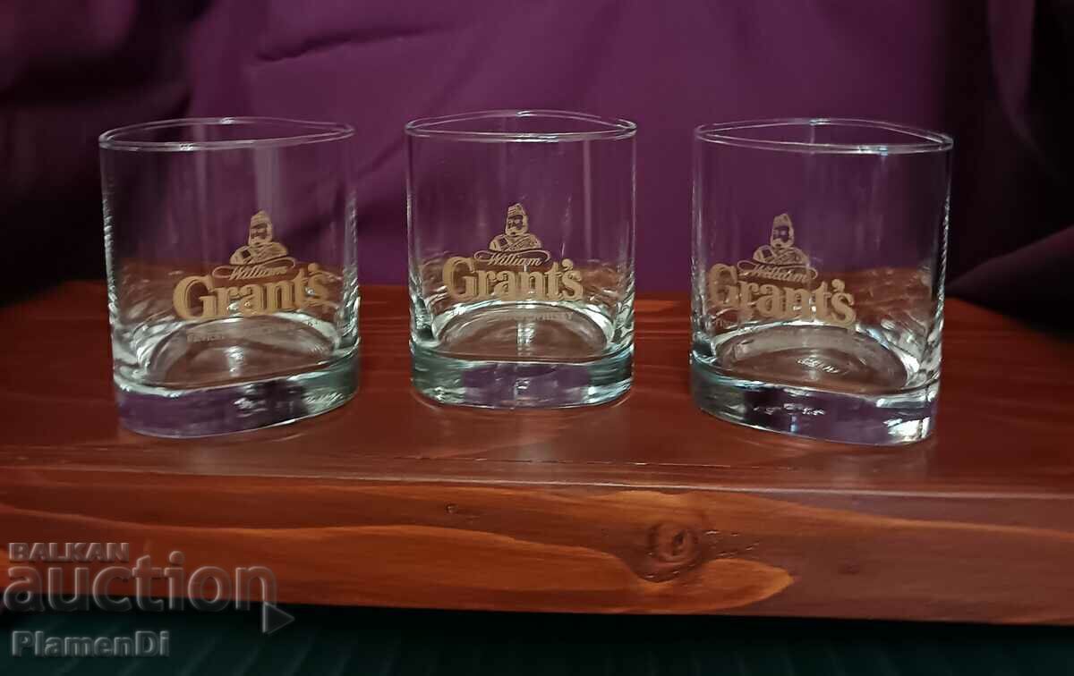 Whiskey glasses "Grant's 3 pieces.