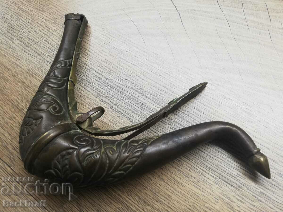 Old Authentic Embossed Ottoman Dog Head Powder Box - 5 Old Authentic Embossed Ottoman Dog Head Powder Box - 5