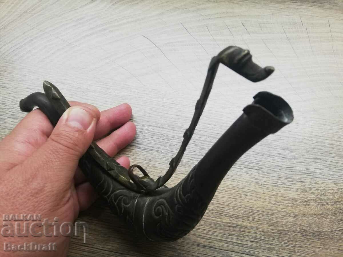 Old Authentic Embossed Ottoman Dog Head Powder Box - 6 Old Authentic Embossed Ottoman Dog Head Powder Box - 6