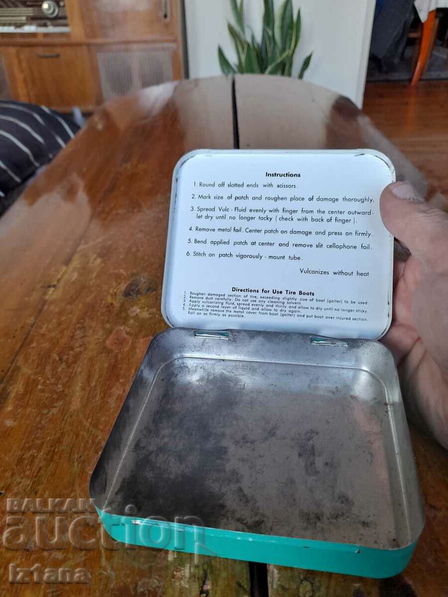 Delivery of An old box of Tip Top tire patches