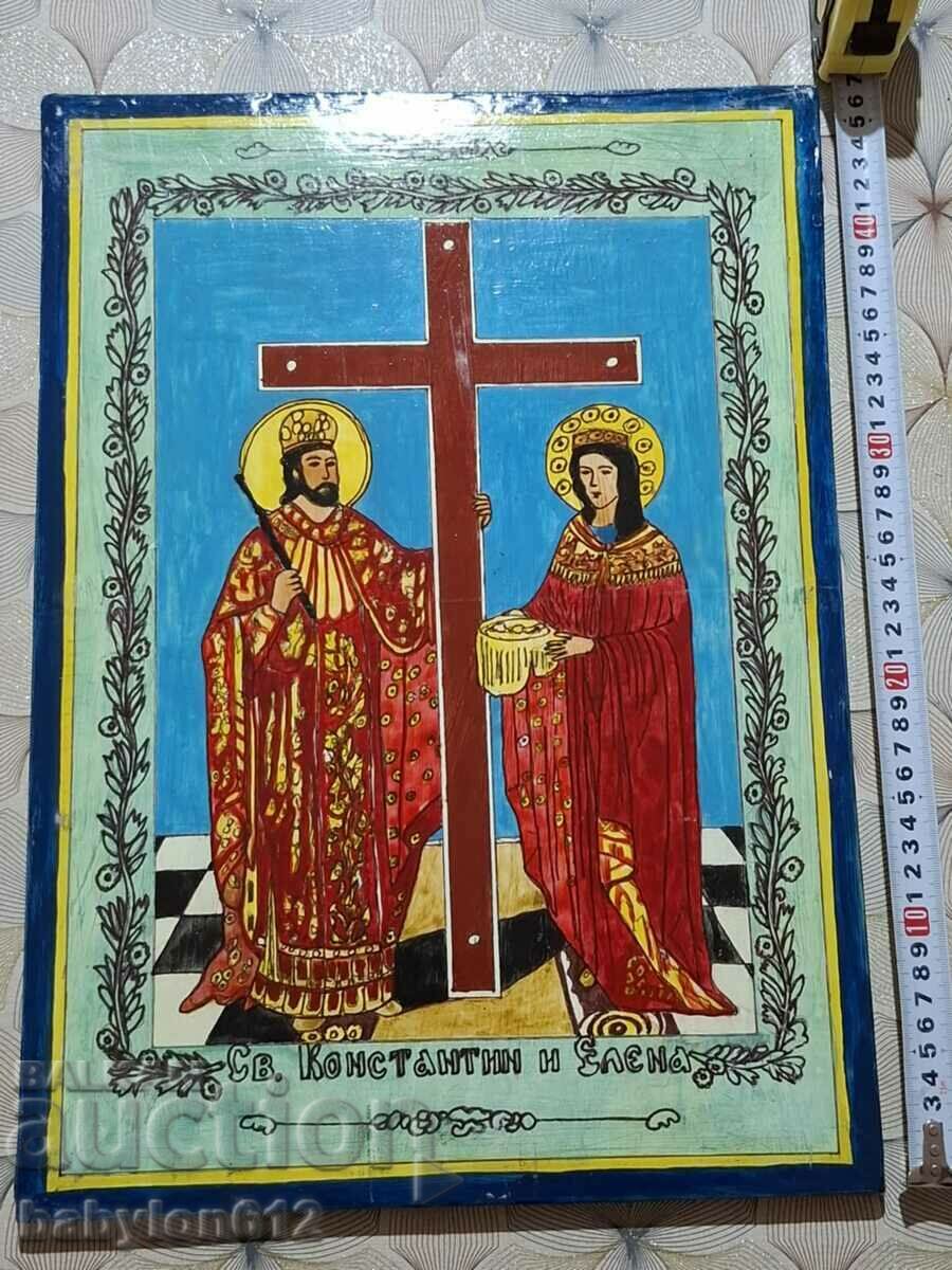 Icon - St. Constantine and Elena