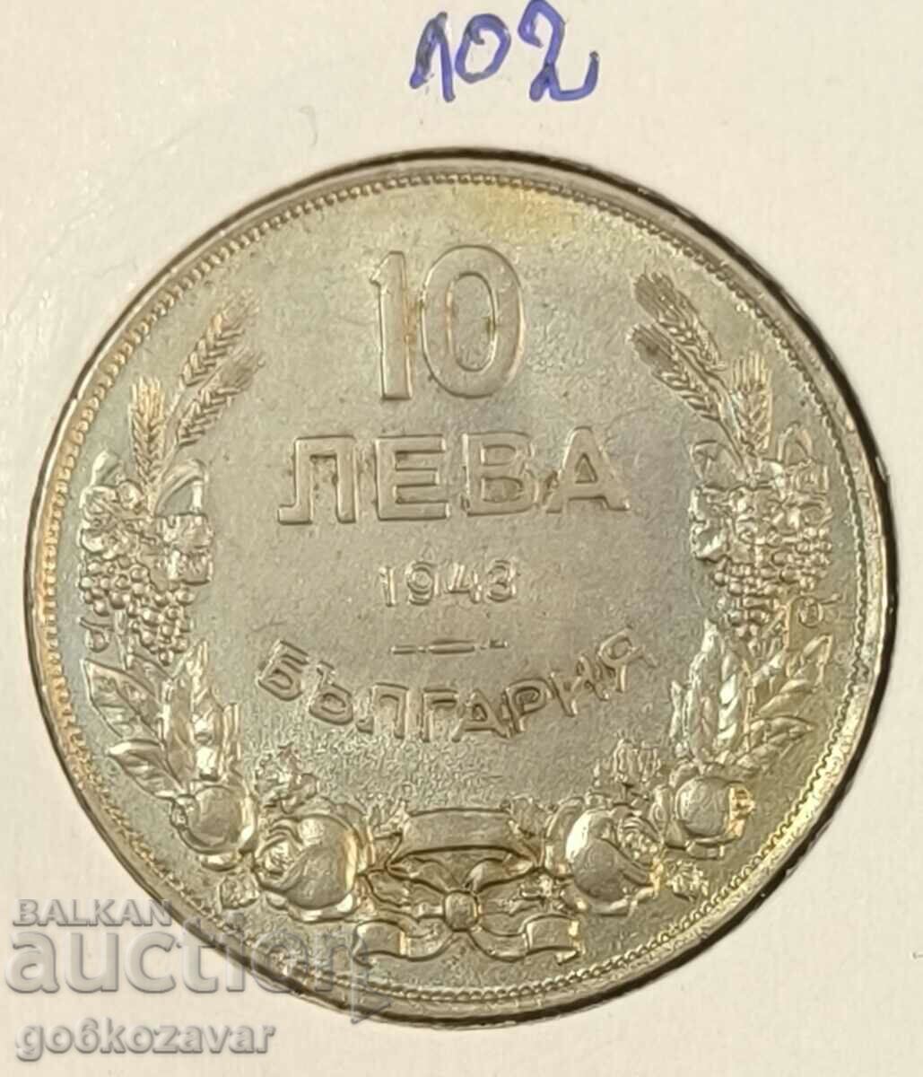 Bulgaria 10 BGN 1943 UNC monedă de top!