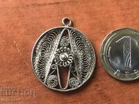 PENDANT JEWELRY MEDALLION SILVER RENAISSANCE FILIGREE-6 GRAMS