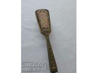 Old aristocratic nice clothes brush with embroidery rec