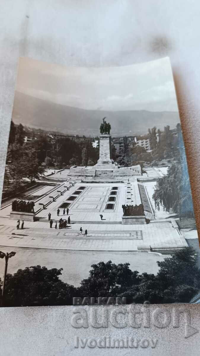 Carte poștală Monumentul Sofia pentru Armata Sovietică 1960