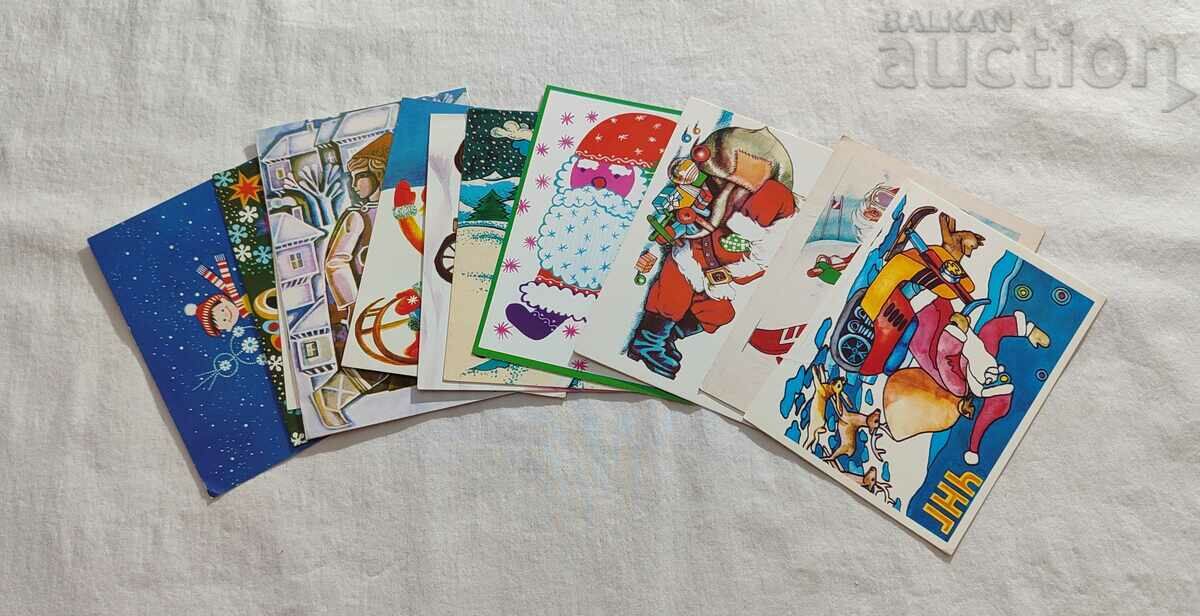 NEW YEAR'S CARDS LOT 11 NUMBERS