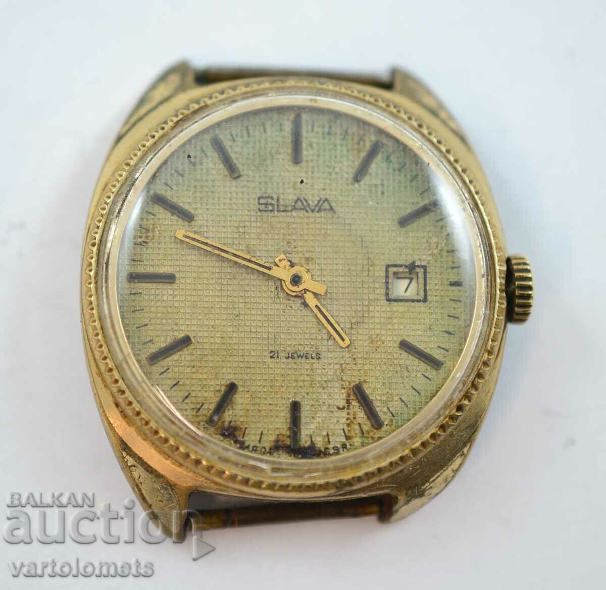 GLORY USSR Men's Watch Gold Plated 10 Mk - Works