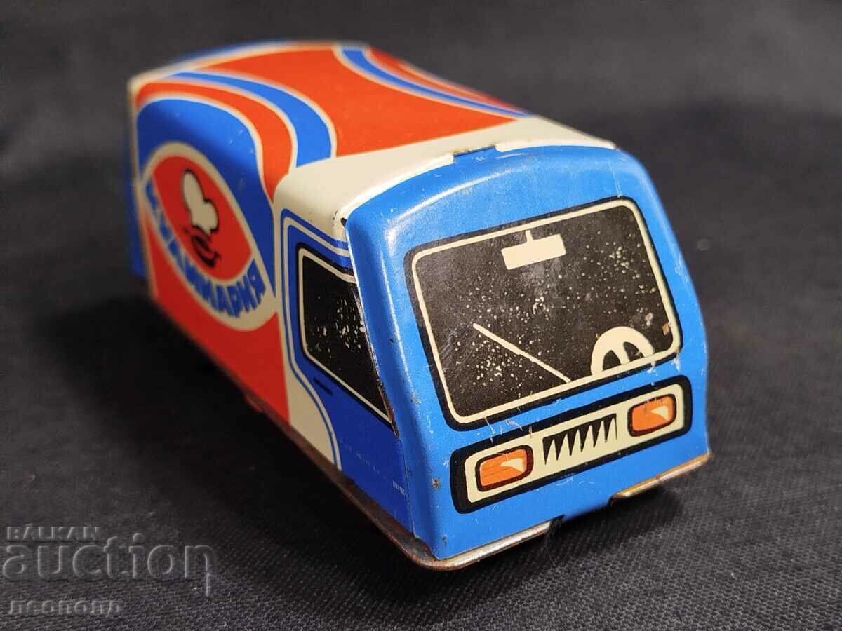 OLD RETRO SOC USSR SHEET METAL TOY TRUCK VAN - 5 OLD RETRO SOC USSR SHEET METAL TOY TRUCK VAN - 5