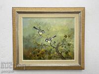 Oil painting by - Gustav Adon / landscape / birds. #6180