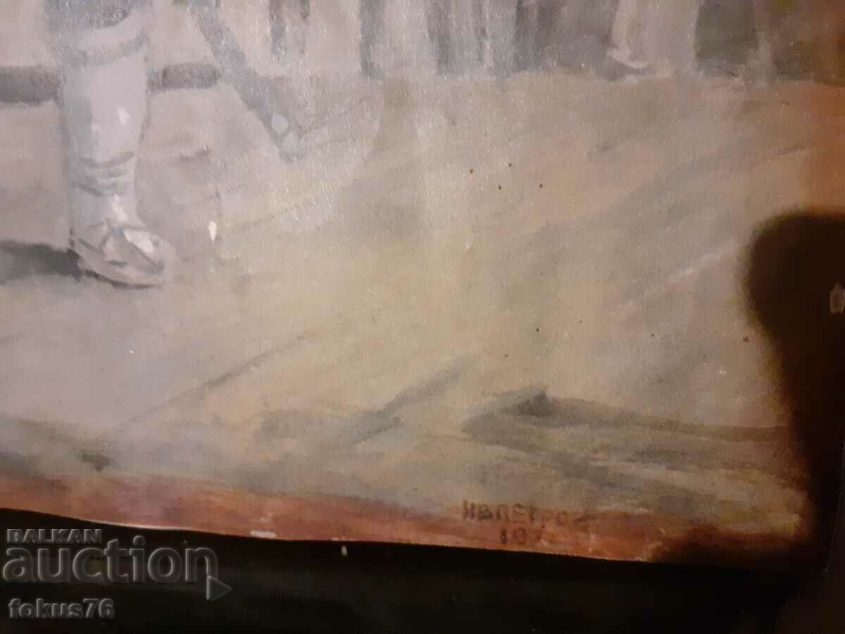 Old military lithograph Captain Petko voivoda - with frame - 6 Old military lithograph Captain Petko voivoda - with frame - 6