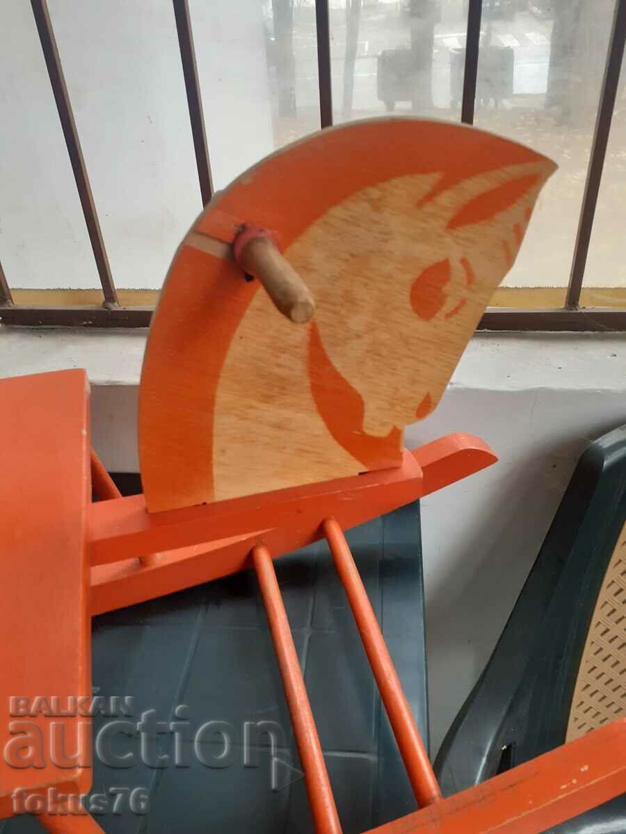 Old large children's wooden horse toy swing Soc. with price 149.00 BGN | € 76.18 Old large children's wooden horse toy swing Soc. with price 149.00 BGN | € 76.18
