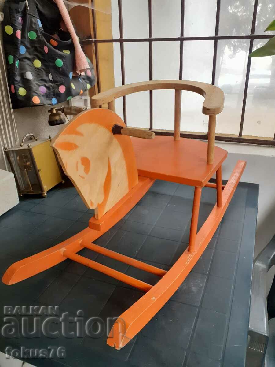 Delivery of Old large children's wooden horse toy swing Soc. Delivery of Old large children's wooden horse toy swing Soc.