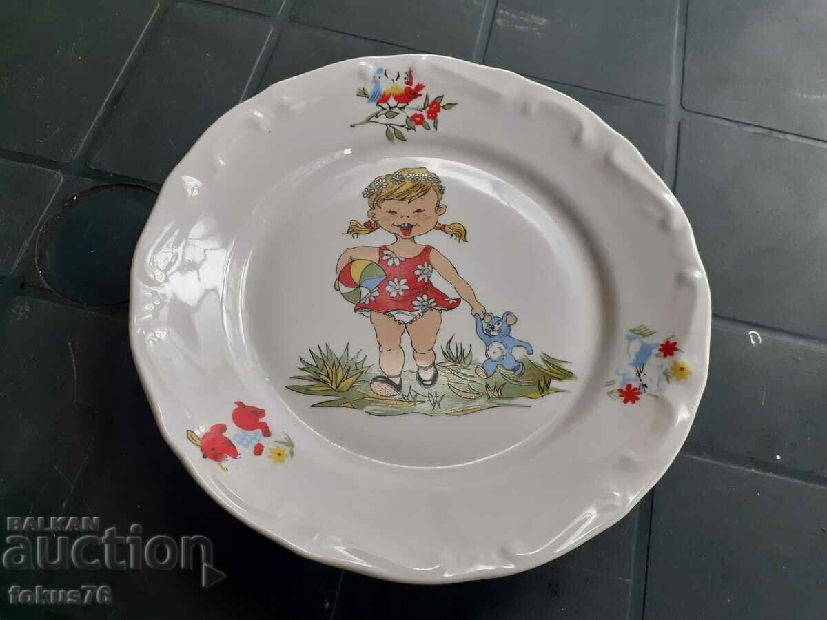 Children's plate Bulgarian porcelain Isis plate with price 49.00 BGN | € 25.05 Children's plate Bulgarian porcelain Isis plate with price 49.00 BGN | € 25.05