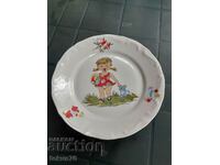 Children's plate Bulgarian porcelain Isis plate