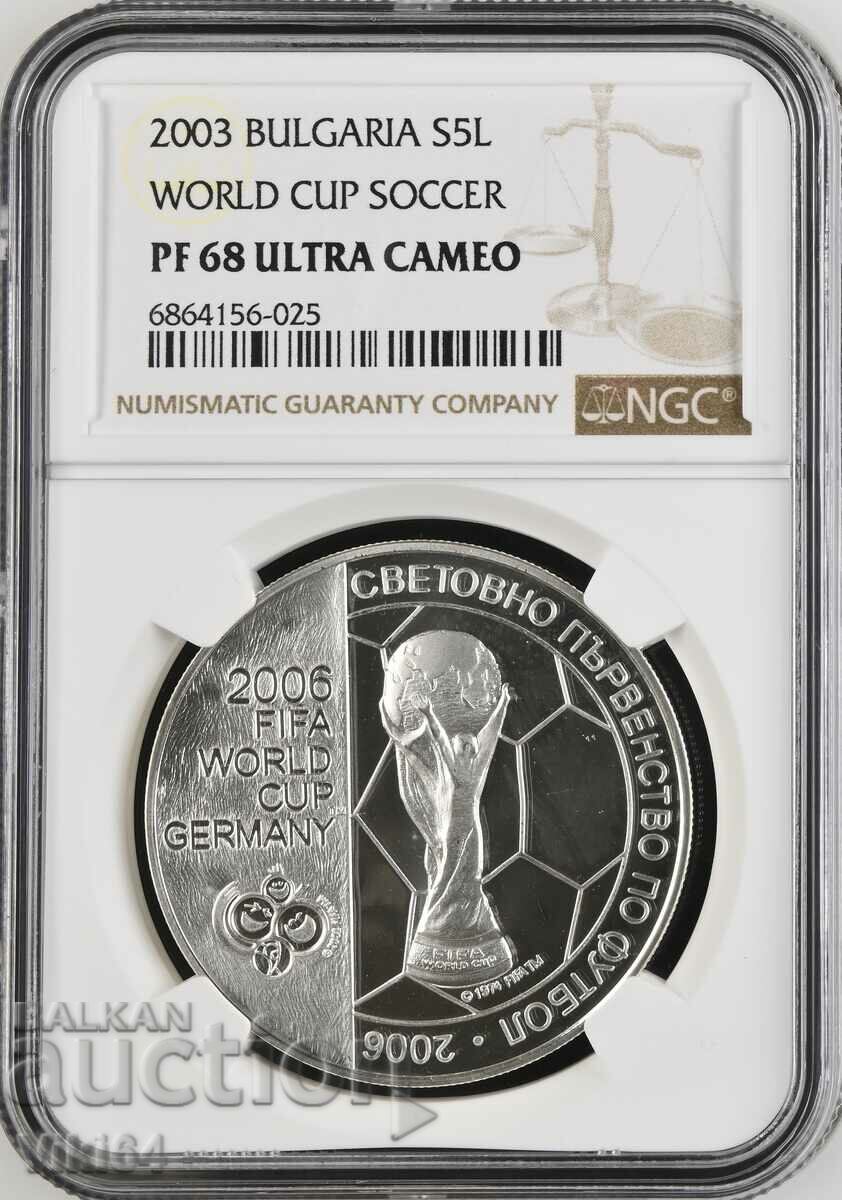 NGC PROOF 68 ULTRA CAMEO 5 BGN 2003 - World Germany BZC