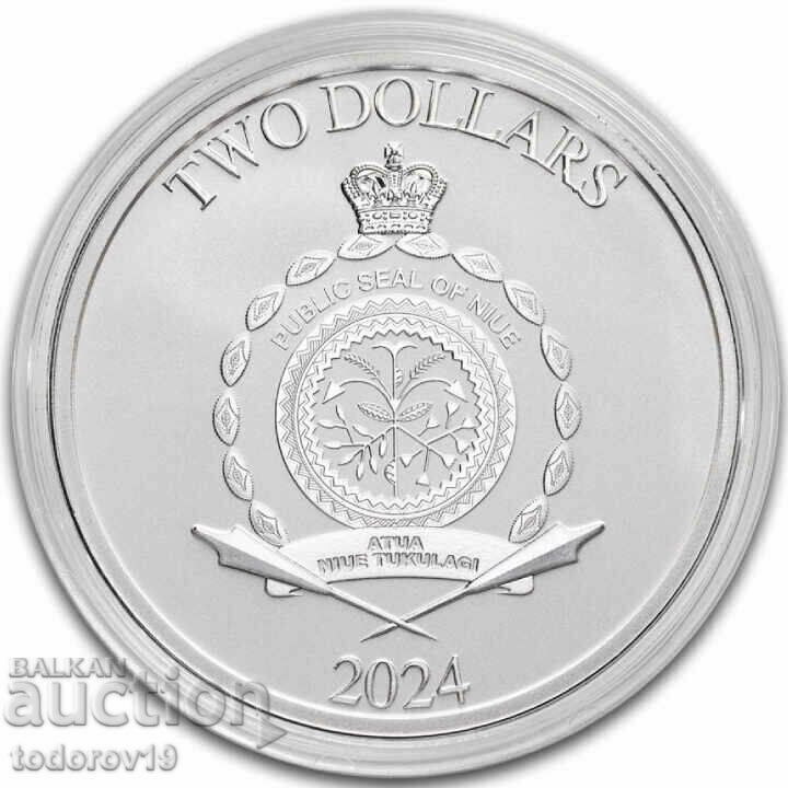 Silver Theseus and the Minotaur - 2024 ostr. Samoa with price 123.99 BGN | € 63.40