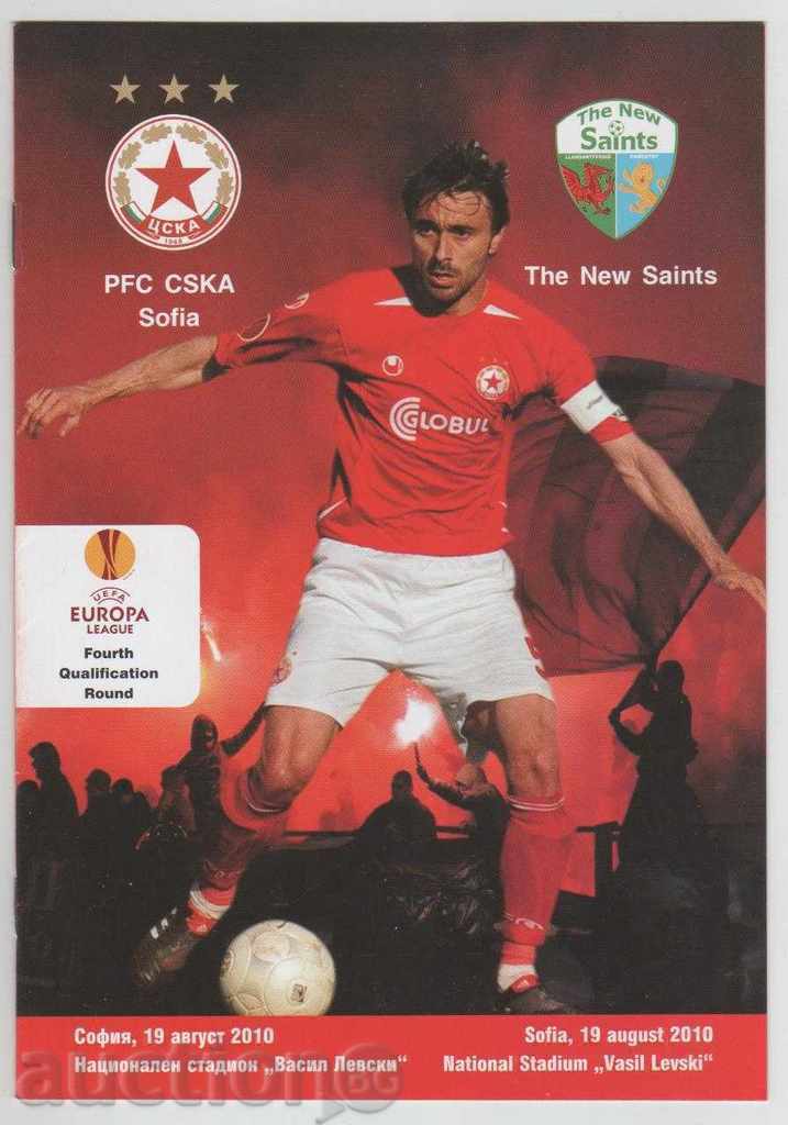 Football program CSKA-TNS Wales 2010 LE Football program CSKA-TNS Wales 2010 LE