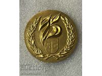 football plaque Bulgaria 75 years Levski - Spartak