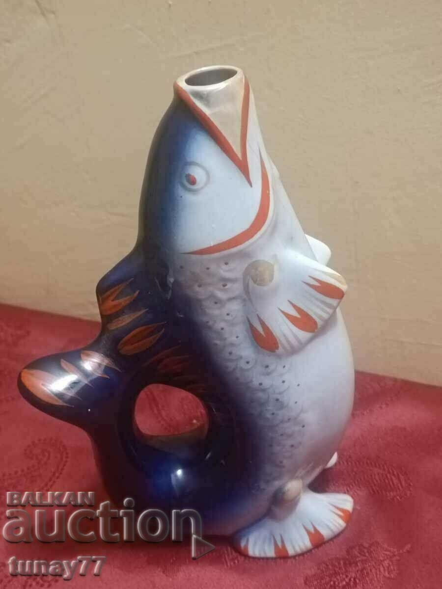 Ukrainian porcelain Fish 1980 and marking