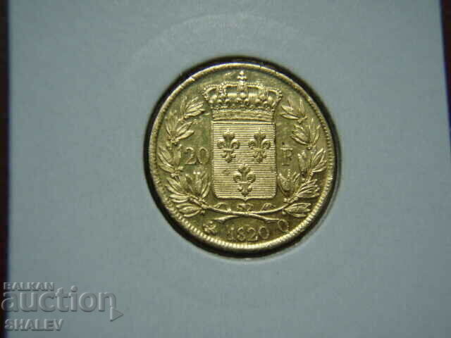 Auction 20 Francs 1820 Q France - AU (Gold) Auction 20 Francs 1820 Q France - AU (Gold)
