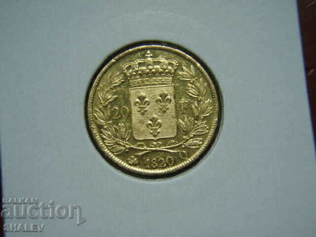 Delivery of 20 Francs 1820 Q France - AU (Gold)