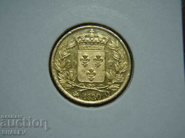 20 Francs 1820 Q France - AU (Gold)