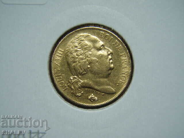 20 Francs 1820 W France - AU (Gold) - 5 20 Francs 1820 W France - AU (Gold) - 5